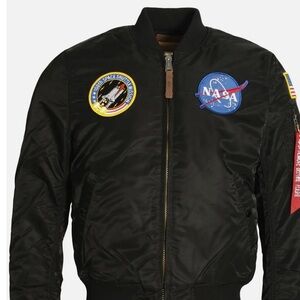 Mens Jacket ALPHA INDUSTRIES MA-1 VF NASA Astronaut Flight jacket Black